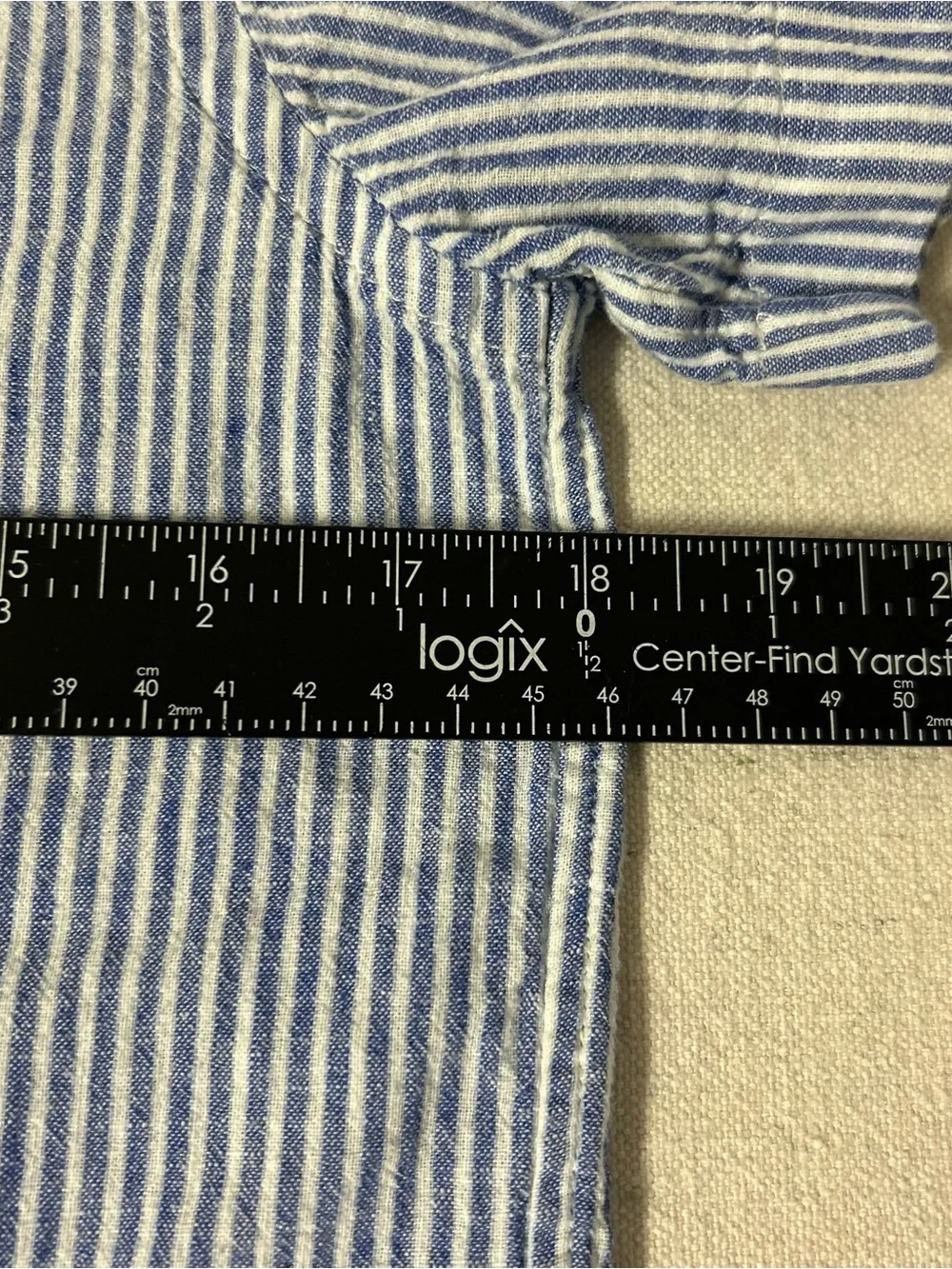 Ralph Lauren Shirt Boy’s L 14-16 Blue White Stripe
